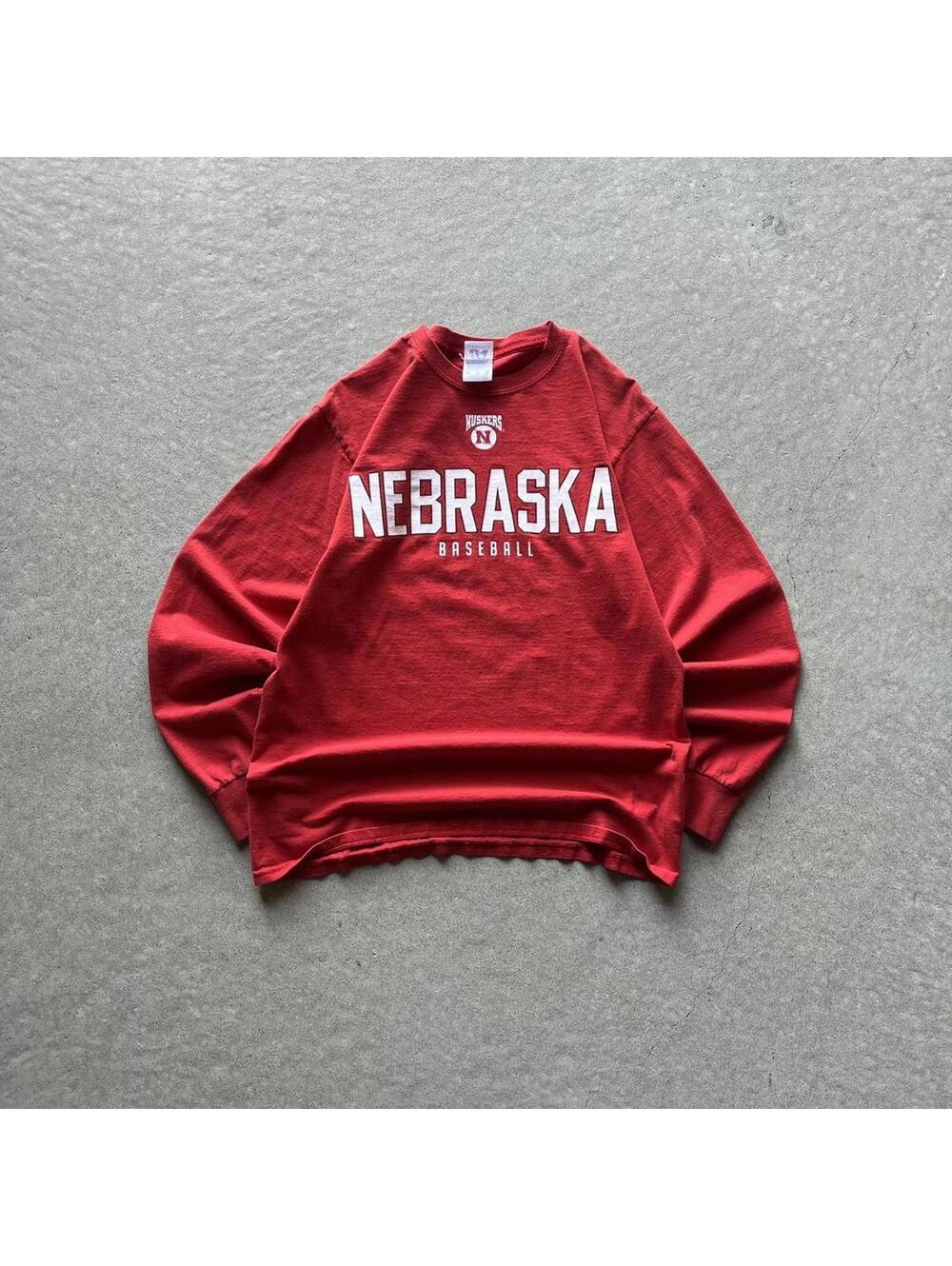 Vintage Y2K University Of Nebraska Basketball Long Sleeve